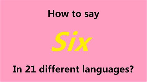 six pilipino|How to Say Six in Filipino .